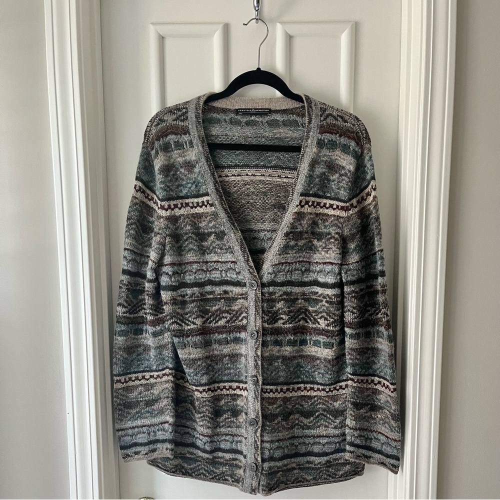 Peruvian Connection Alpaca Tribal Button Front Cardigan